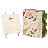 Karen Adams 2026 Desk Calendar 12 Month - Silver Easel