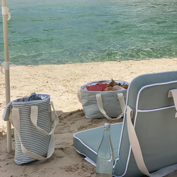 SunnyLife Light Cooler Drinks Bag Sage Stripe