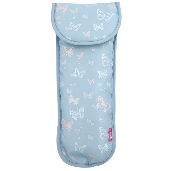 Miamica Hair Iron Case Heat Resistant Lining Packing Organizer - Blue Butterfly