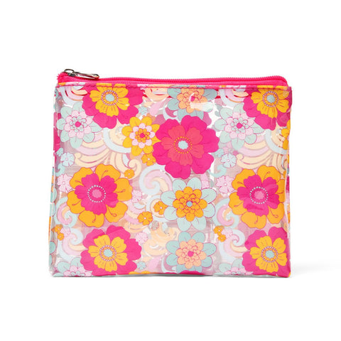 MIAMICA Malibu Babe Barbie Pink TSA Compliant Travel Bottles and Toiletry Bag Kit, 12 Piece