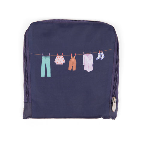 Miamica Navy, TRAVEL EXPANDABLE XL LAUNDRY BAG DRAWSTRING