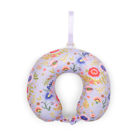 MIAMICA Folklore Floral Ultra-Plush Memory Foam Travel Neck Pillow and Head Support