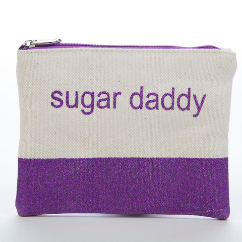 Miamica Canvas Glitter Pouch Sugar