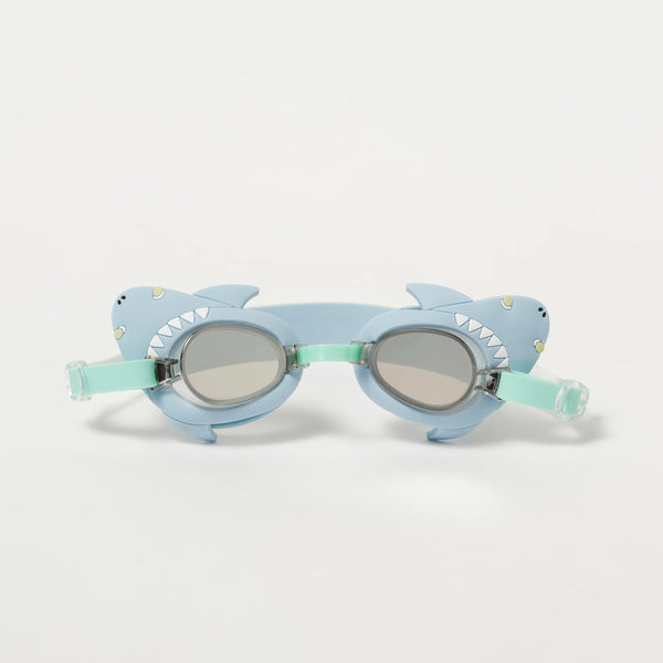 SUNNYLIFE Mini Swim Goggles Salty the Shark Aqua SUNNYLIFE Mini Swim Goggles Salty the Shark Aqua