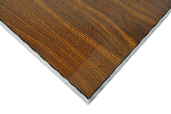 TIMELYBUYS Personalized Deluxe Wood 18" Lacquered Backgammon Board Game Set with Premium Leather Dice Cups and Acrylic Game Chips - Walnut