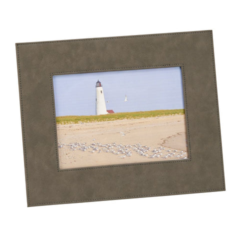 Creative Gifts 5 x 7 Leatherette Photo Frame in Grey