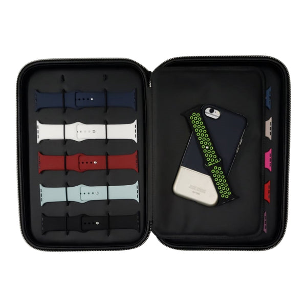 Watch Band Black Carbon Fiber Zippered Travel Apple Watch Strap