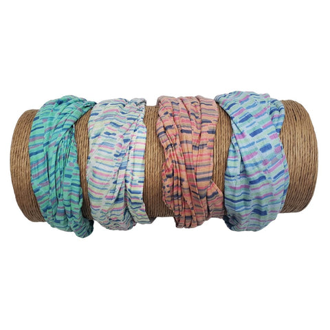 Bamboo Trading Company Boho Wide Headbands - Set of 4 Fun Striped Print Headwraps