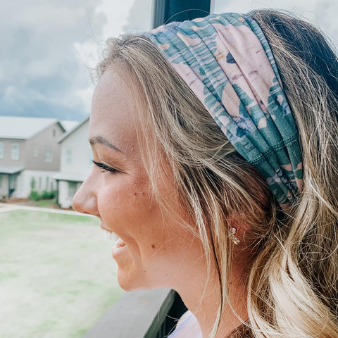 Faceplant Dreams Headband 9" x 10" Headwrap "Aqua Relaxation"