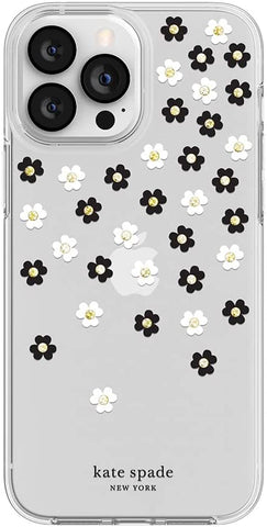 Incipio for Kate Spade Compatible with iPhone 13 Pro Max from Apple – Scattered Flowers Black