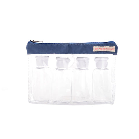 Miamica TSA Compliant Carry On Case Assorted Bottles - Art of Packing Blue