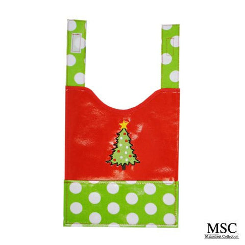 Mainstreet Collection Holiday Christmas Tree Wipeable Coated Canvas Bib