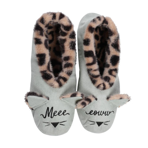 Faceplant Dreams Cat Slipper Footsies - Meow