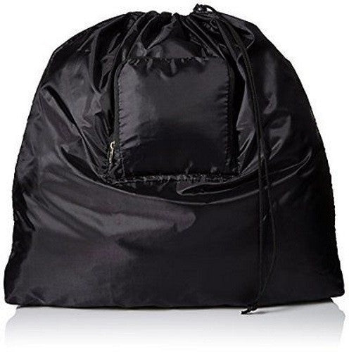 Miamica Black "LAUNDRY" Travel Expandable Laundry Bag Art of Packing