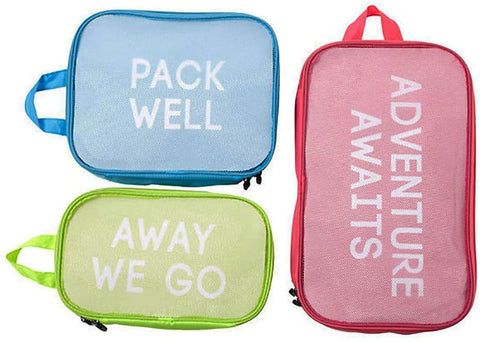 Miamica Packing Cubes Set of 3 - Brights