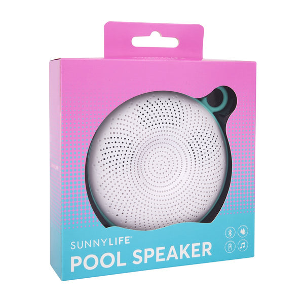 SunnyLIFE Pool Bluetooth Speaker - White & Turquoise