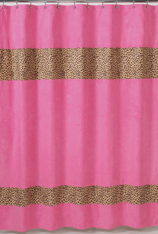 Jojo Designs Shower Curtain- Cheetah Pink