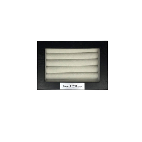 Ebony Wood Personalized 20 Cufflink Case & Ring Storage Organizer Stainless Engravable Jewelry Box