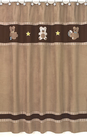 Jojo Designs Shower Curtain- Teddy Bear Brown