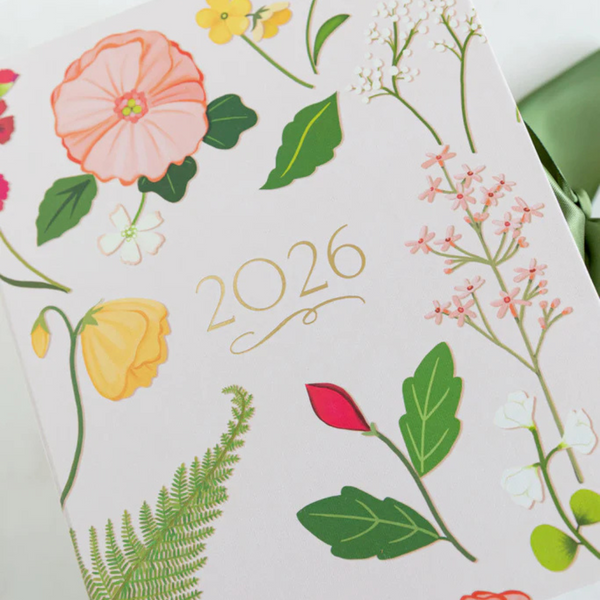 Karen Adams 2026 Desk Calendar 12 Month - Silver Easel