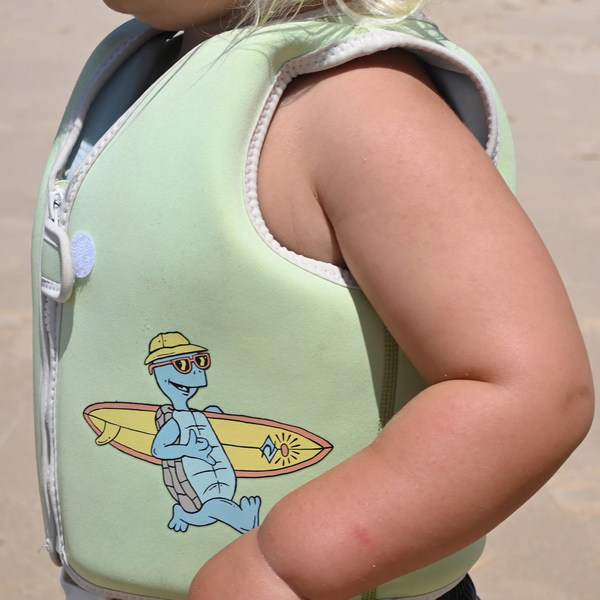 SunnyLIFE Float Swim Vest 1-2 O Shred Turtle Aqua