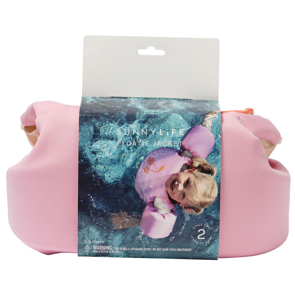 Sunnylife Toddler Puddle Jumper Floatie Jacket 3-6 Sammy Cotton Candy Cherry