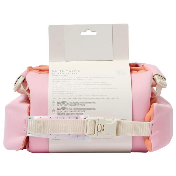 Sunnylife Toddler Puddle Jumper Floatie Jacket 3-6 Sammy Cotton Candy Cherry