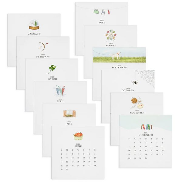 Karen Adams 2025 Tailored Desk Calendar Refill Supplement (January - December 2025)