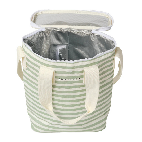 SunnyLife Light Cooler Drinks Bag Sage Stripe