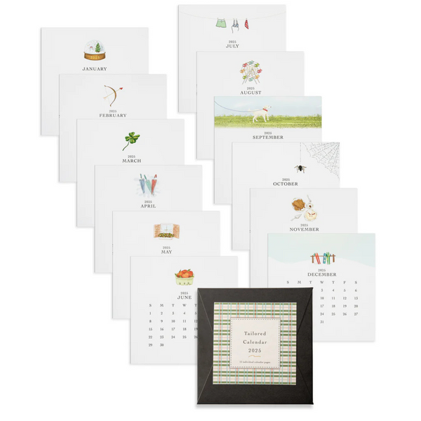 Karen Adams 2025 Tailored Desk Calendar Refill Supplement (January - December 2025)