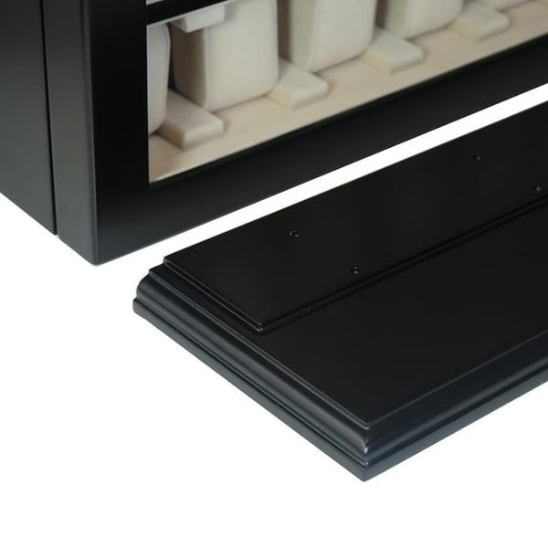 30 Watch Black Wood Watch Display Case and Storage Organizer Box