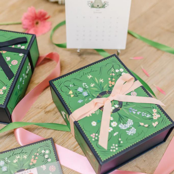 Karen Adams 2025 Desk Calendar 17 Month - Gold Easel