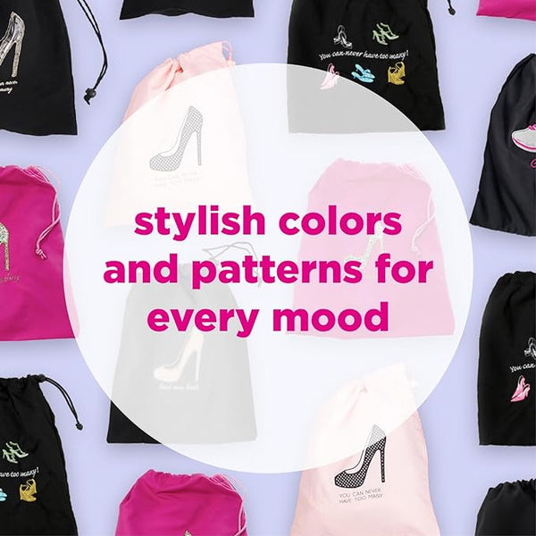 Miamica Drawstring Light Blue Butterfly Travel Shoe Bag