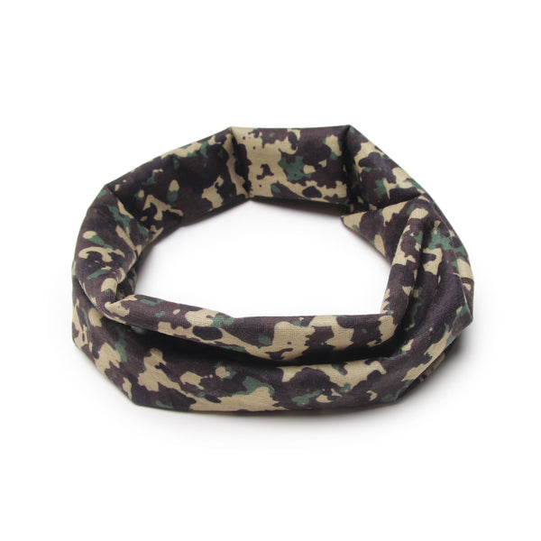 Banded Infinity Headwrap Bandana Man Camo Print Headband