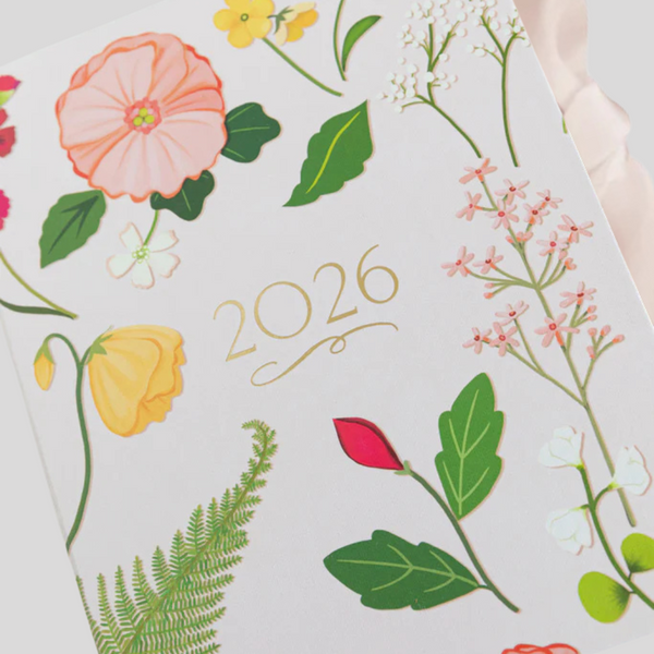 Karen Adams 2026 Desk Calendar 12 Month - Gold Easel