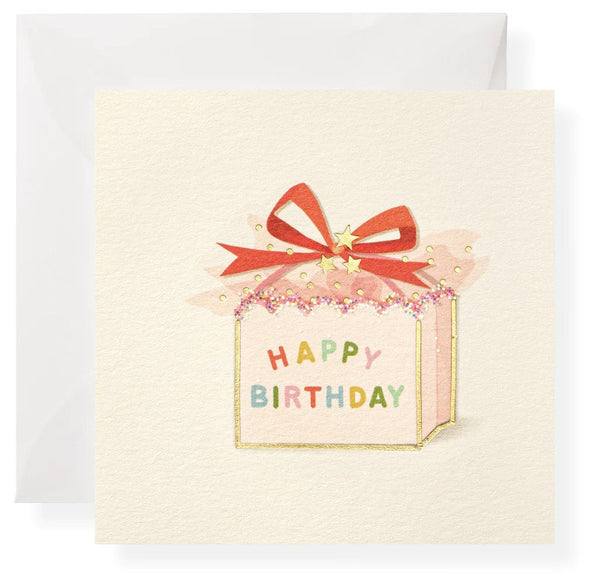Karen Adams "Happy Birthday" Gift Card Enclosure Box of 8 Assorted Cards with Envelopes