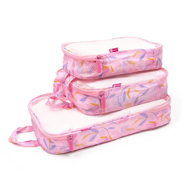 Miamica Packing Cubes Set of 3 - Pink Floral