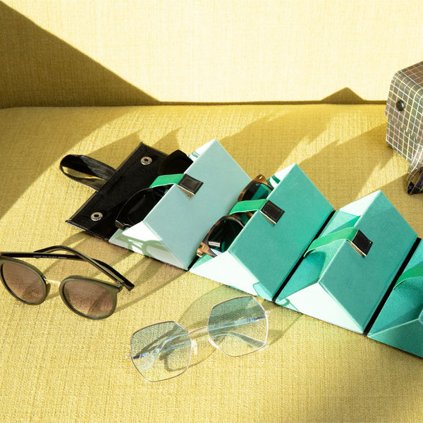 Sunglasses Case Storage Display Glasses Black Wood