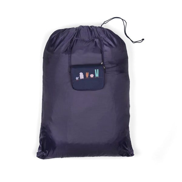 Miamica Navy, TRAVEL EXPANDABLE XL LAUNDRY BAG DRAWSTRING