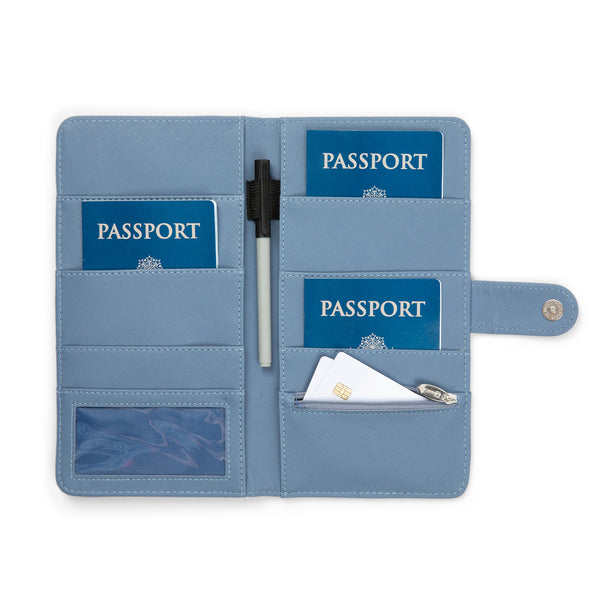 Miamica Family Passport Case Document Organizer - Grey Slate