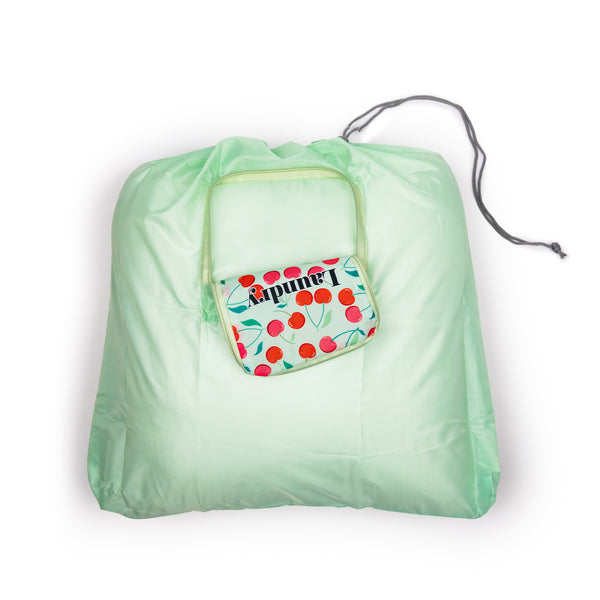 Miamica Laundry Bag Travel Expandable Drawstring - Red Cherry
