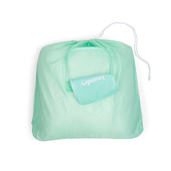 Miamica Ombre Mint "Laundry" Travel Expandable Laundry Bag Drawstring