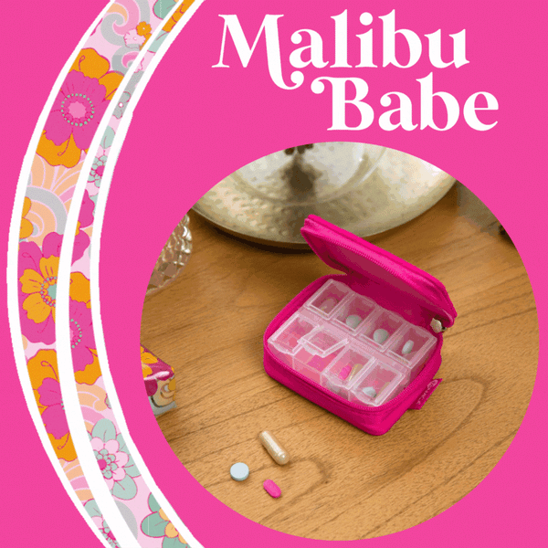 Miamica Malibu Babe Collection Barbie Pink Floral "Laundry" Travel Expandable Laundry Bag