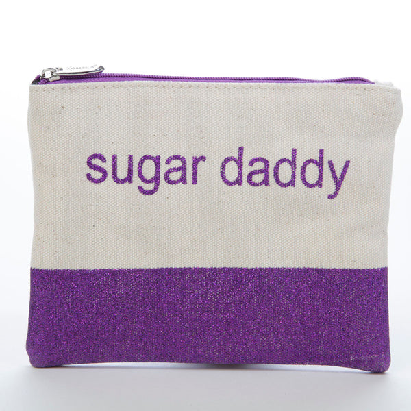 Miamica Canvas Glitter Pouch Sugar