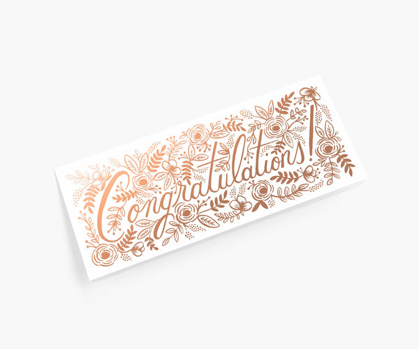 Rifle Paper Co. Set of Four Congratulations Card - Champagne Floral