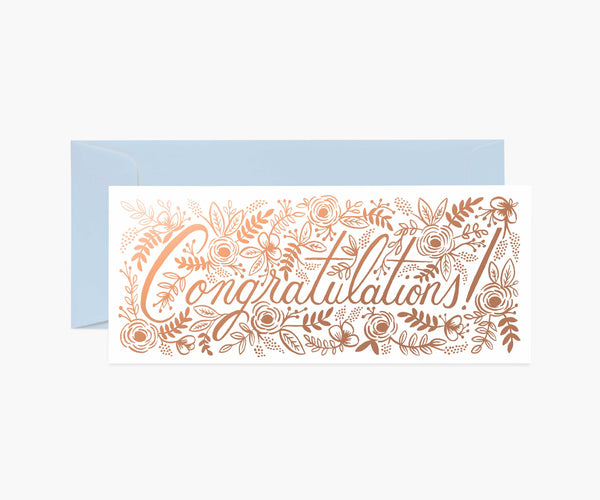 Rifle Paper Co. Set of Four Congratulations Card - Champagne Floral