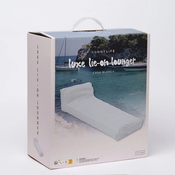 Sunnylife Luxe Lie On Lounger with Removable Cotton Coated Cover Easy to inflate