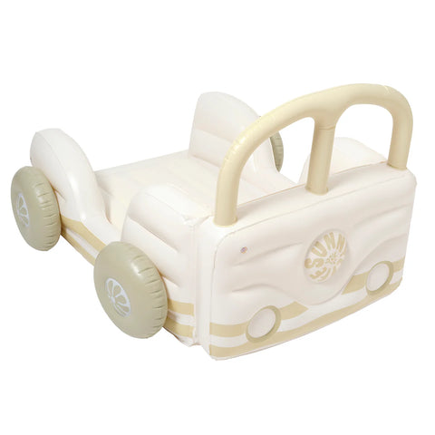 SUNNYLiFE Kids Inflatable Bed Van Sand Beige - Flocked Air Mattress Bed for Toddlers