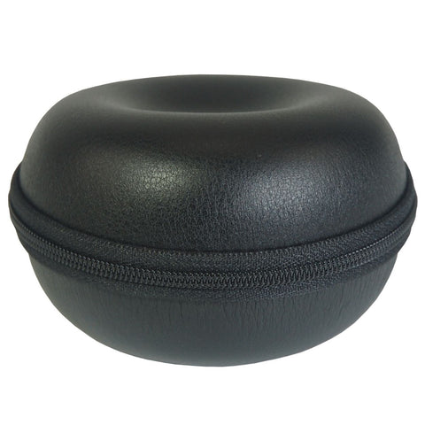 TimelyBuys Round Zippered Single Travel Watch Case With Pillow - Black