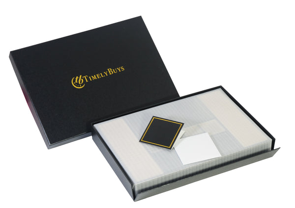 Black Leatherette Valet Tray Desk Organizer and Catchall for Phone, Keys, Coins, and More